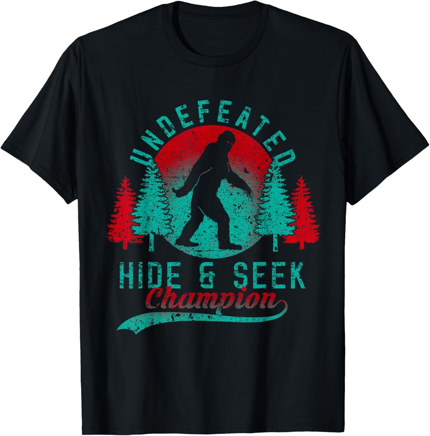 Bigfoot Limited Edition Undefeated Hide & Seek Sasquatch T-Shirt - T-Shirt | Black