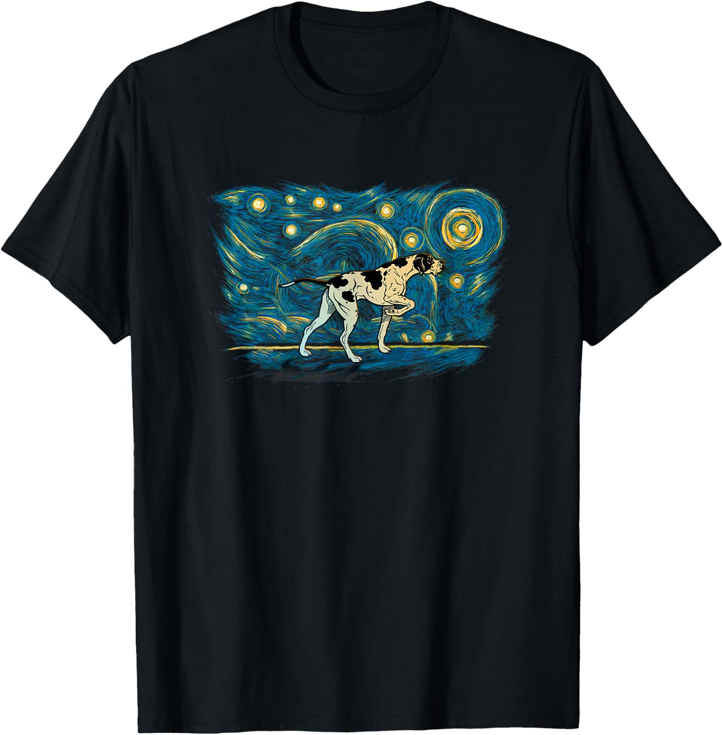 Retro Vintage Style English Pointer T-Shirt - T-Shirt | Black