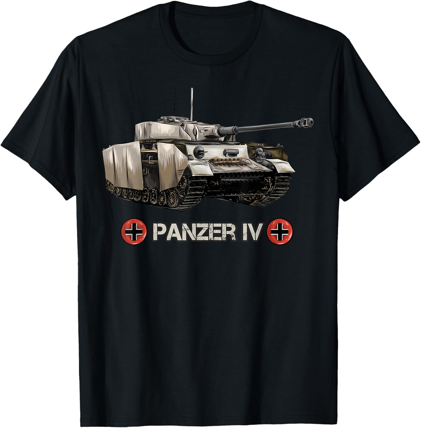 World War 2 German Tank Panzer IV (4) memorabilia T-Shirt - T-Shirt | Black