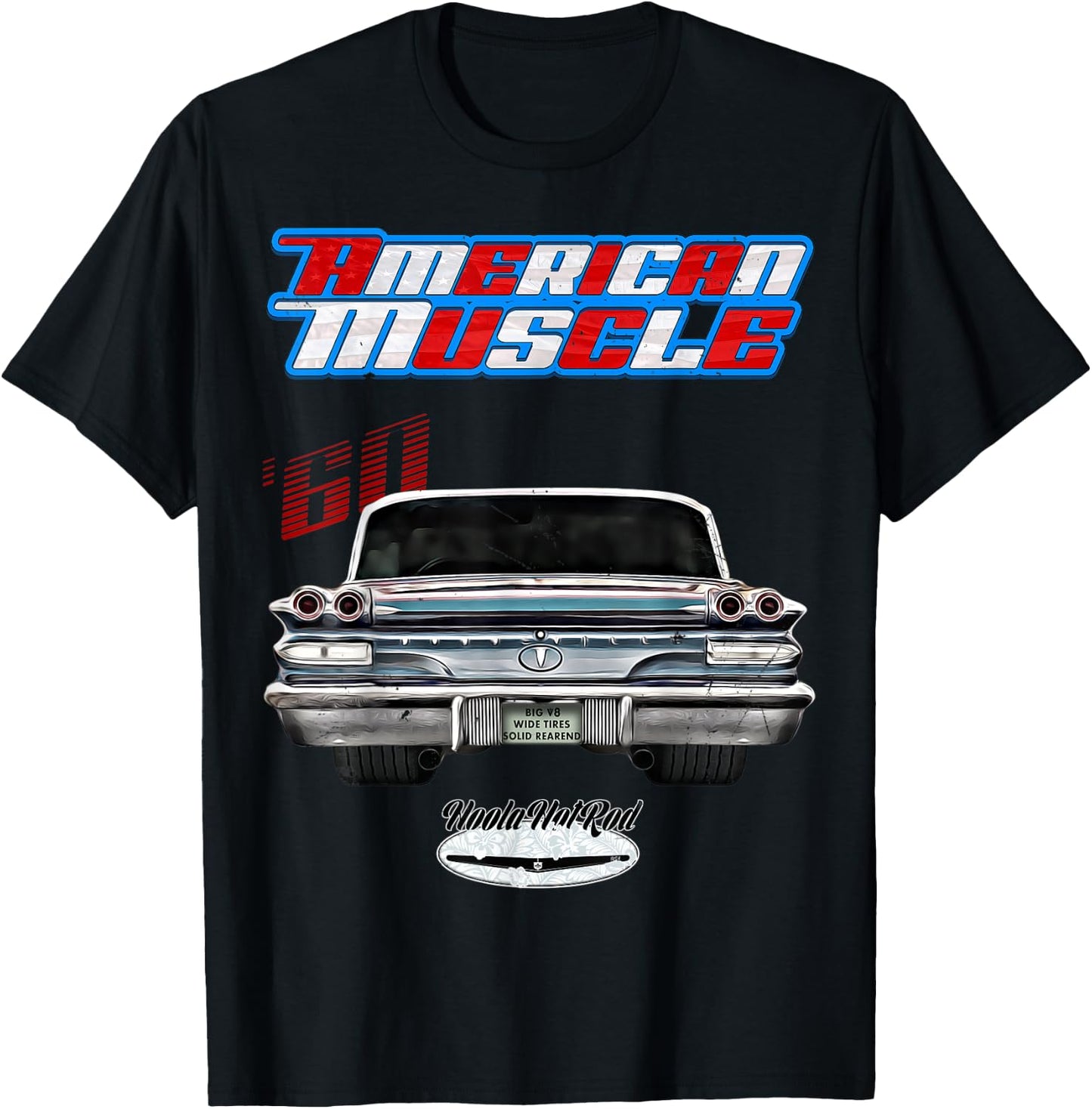 1960 Bonneville,Rockabilly,rusty car,distressed T-Shirt - T-Shirt | Black