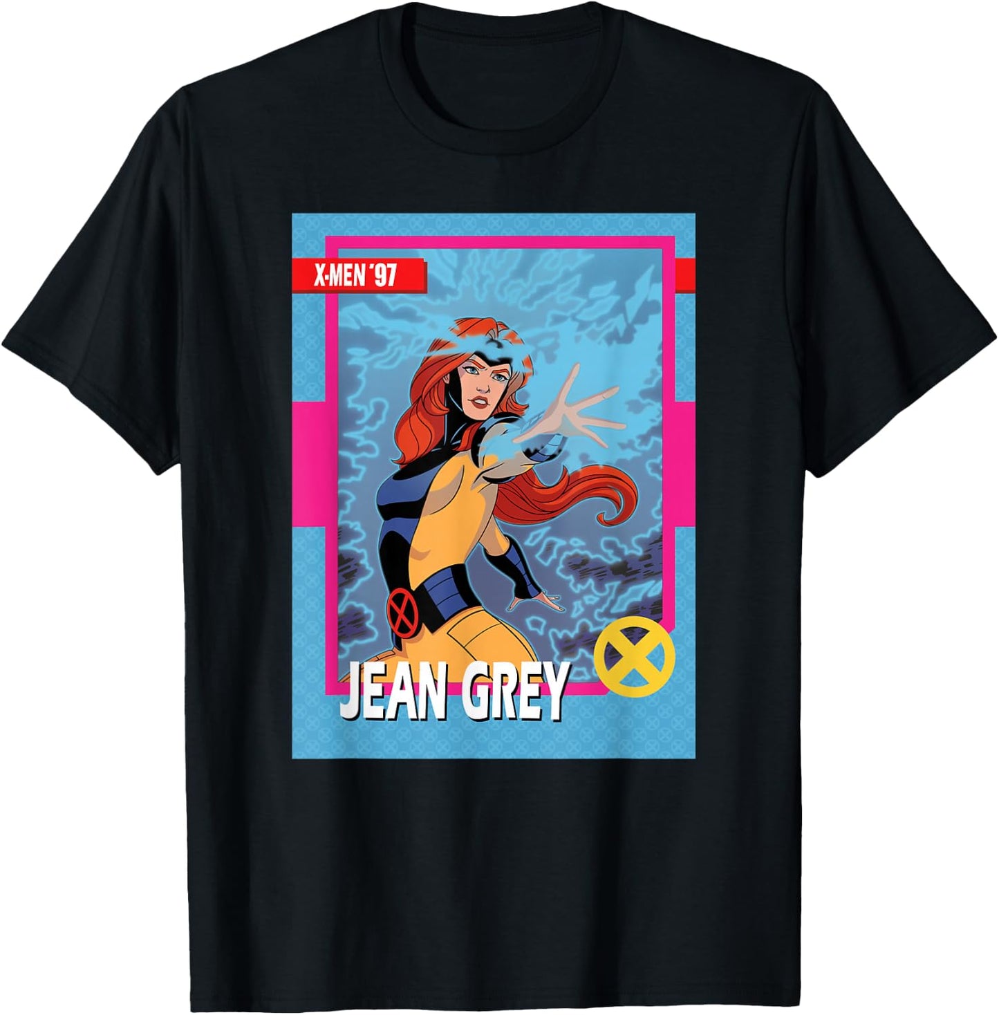 Marvel Studios X-Men '97 Jean Grey Retro Trading Card T-Shirt - T-Shirt | Black