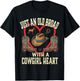 Just an Old Broad With A Cowgirl Heart Western Cowboy Horse T-Shirt - T-Shirt | Black