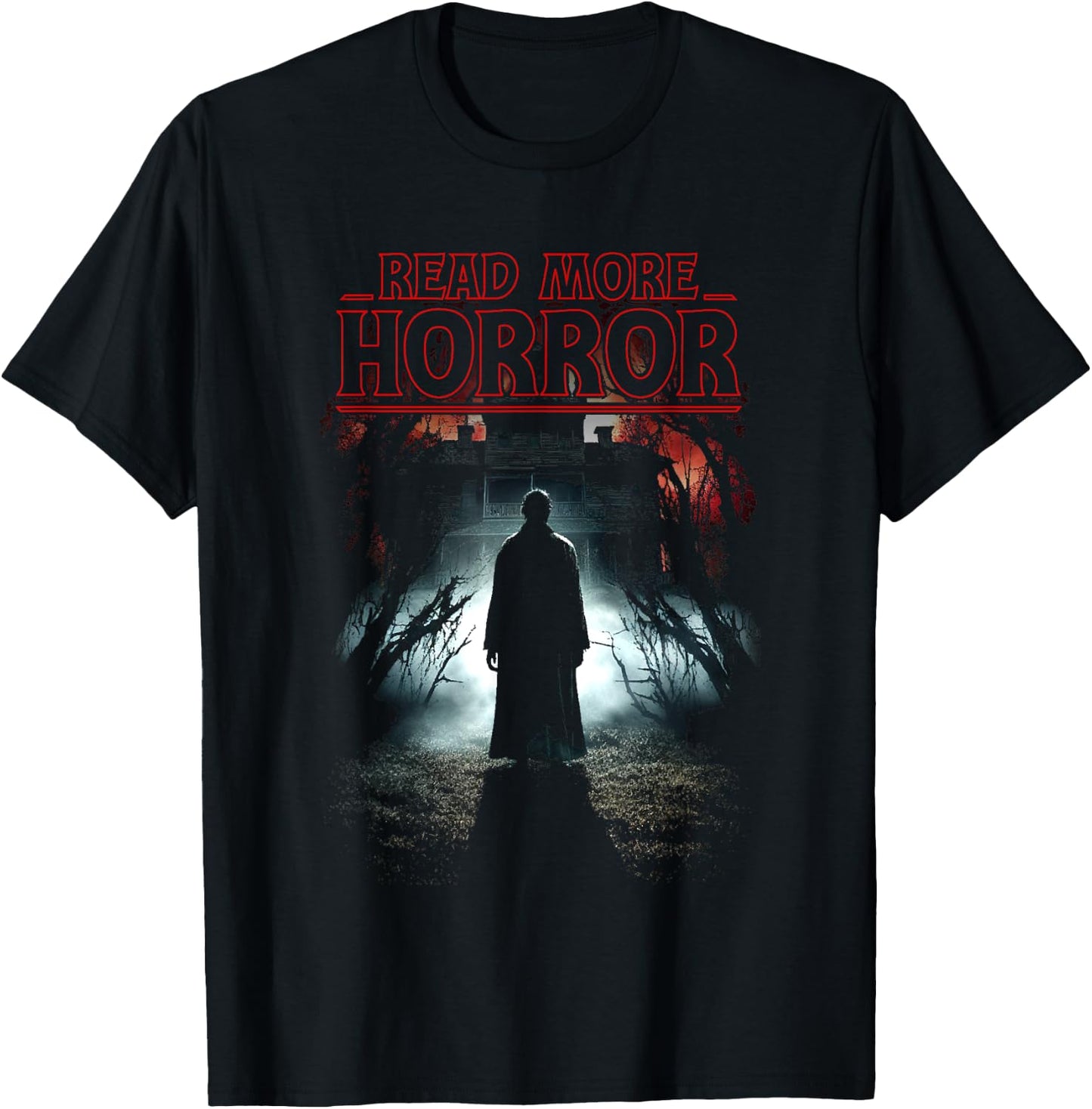 Read More Horror Classic Horror Book Cover Parody T-Shirt - T-Shirt | Black