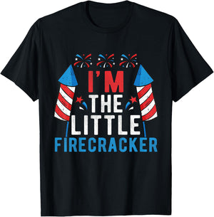 I'm The Little Firecracker Kids 4th Of July Matching Family T-Shirt - T-Shirt | Black