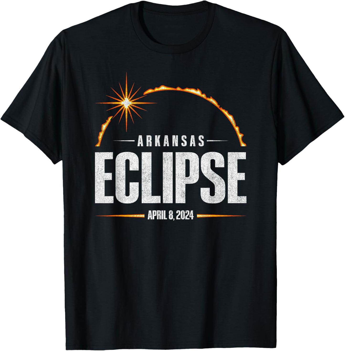 2024 Total Solar Eclipse Arkansas - Total Eclipse 2024 T-Shirt - T-Shirt | Black