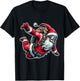 Skydiving Parachuting Funny Christmas Santa Free Flying Fall T-Shirt - T-Shirt | Black