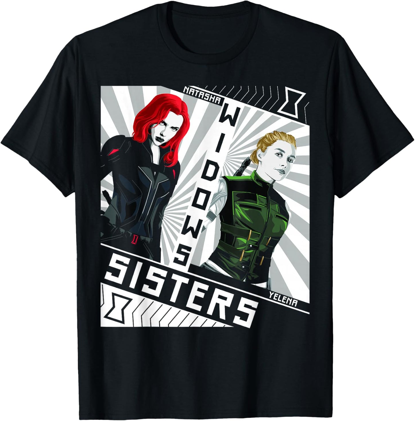 Marvel Black Widow Natasha Yelena Widows Sisters T-Shirt - T-Shirt | Black