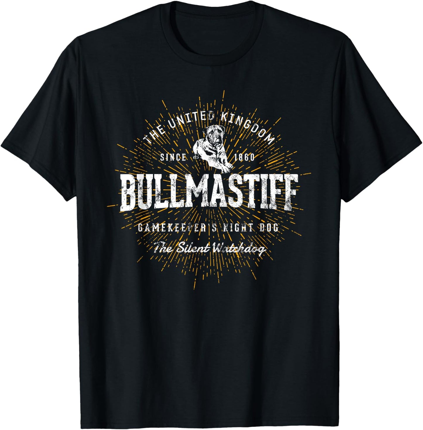 Vintage Style Retro Bullmastiff T-Shirt - T-Shirt | Black