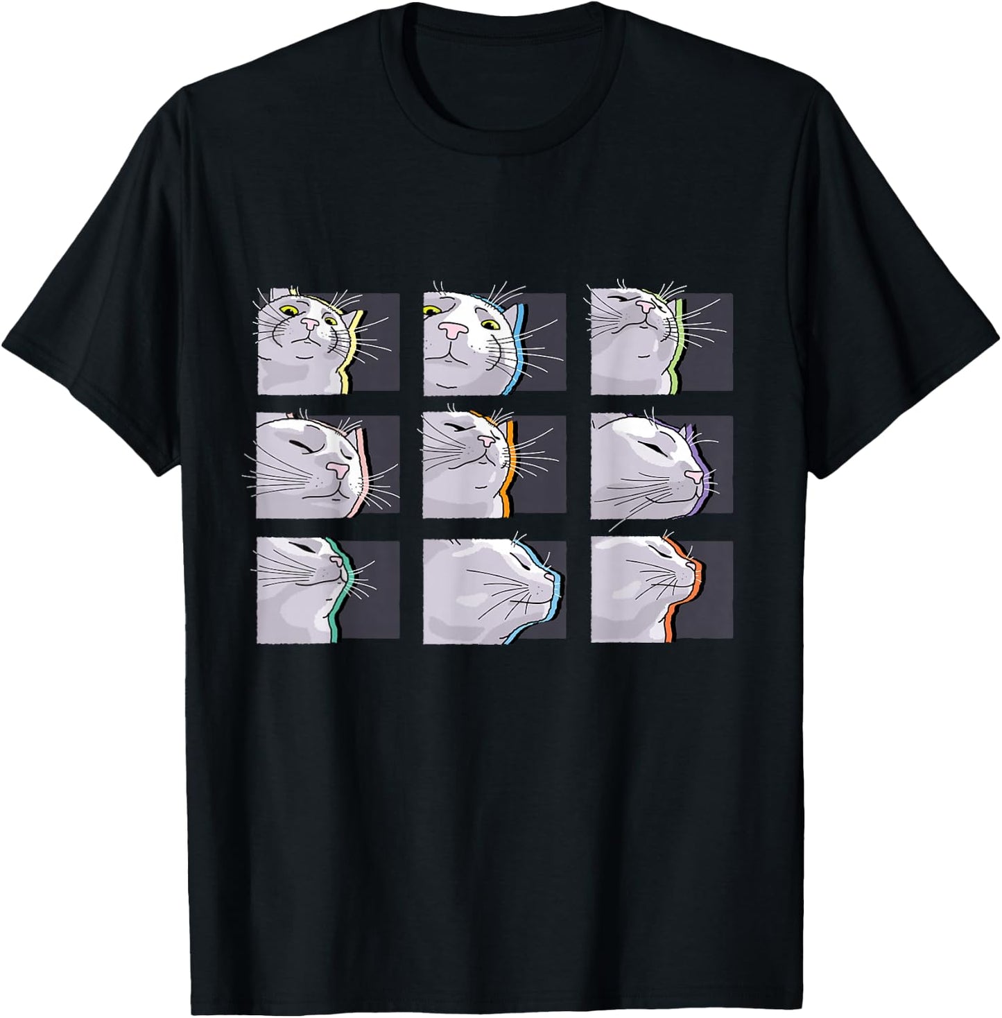 Cat Vibing Meme / CatJAM / Funny Cat Vibing to Music Men Women Kids T-Shirt - T-Shirt | Black
