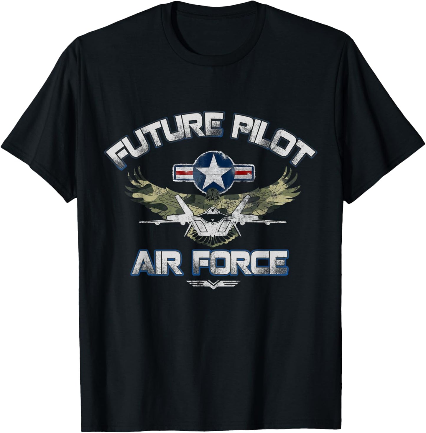 Proud Air Force Veteran Shirt Military Future Airman Day T-Shirt - T-Shirt | Black