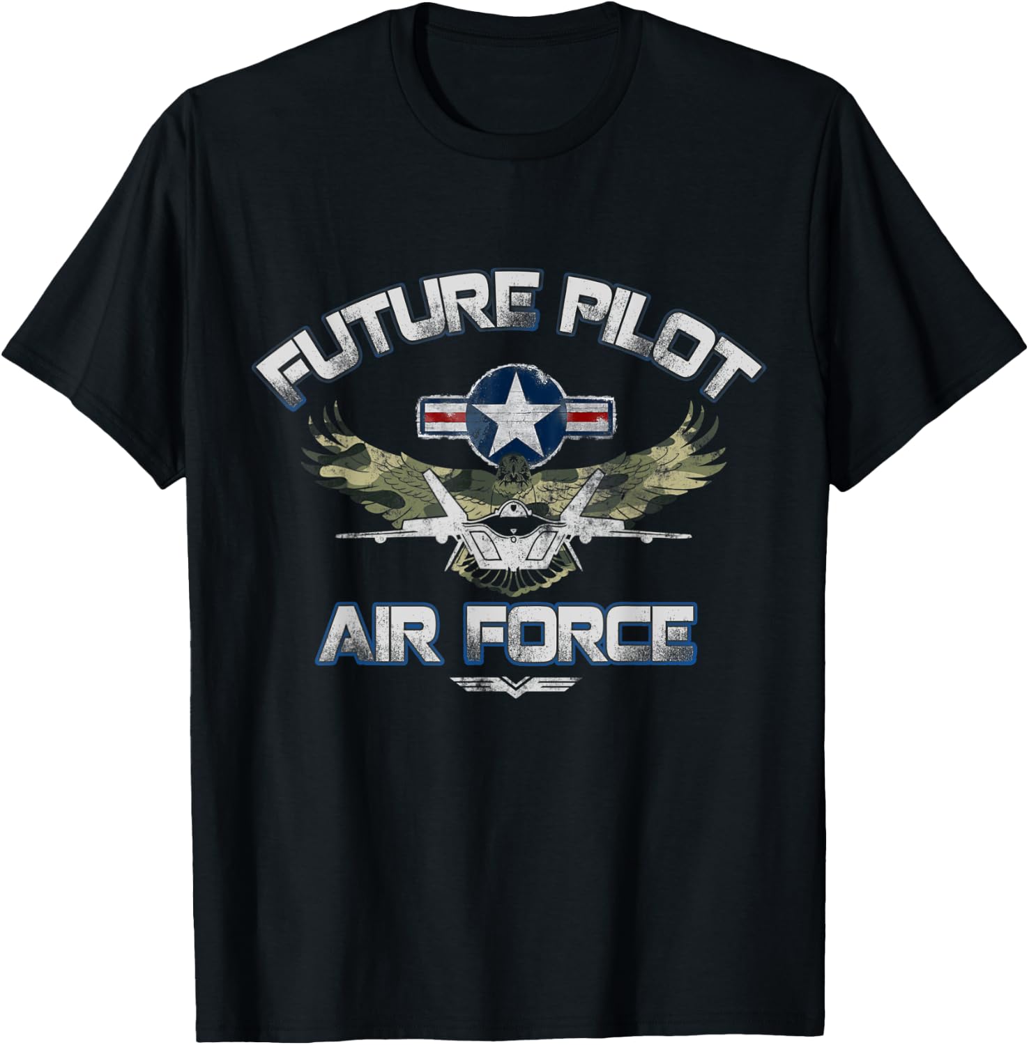Proud Air Force Veteran Shirt Military Future Airman Day T-Shirt - T-Shirt | Black