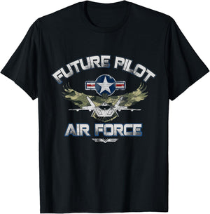 Proud Air Force Veteran Shirt Military Future Airman Day T-Shirt - T-Shirt | Black