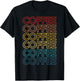 Retro Coffee Repeat Design for Caffeine Lovers Addicts T-Shirt - T-Shirt | Black