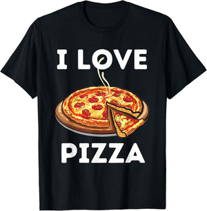 I Love Pizza - Food Lover Foodie Small T-Shirt - T-Shirt | Black