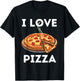 I Love Pizza - Food Lover Foodie Small T-Shirt - T-Shirt | Black