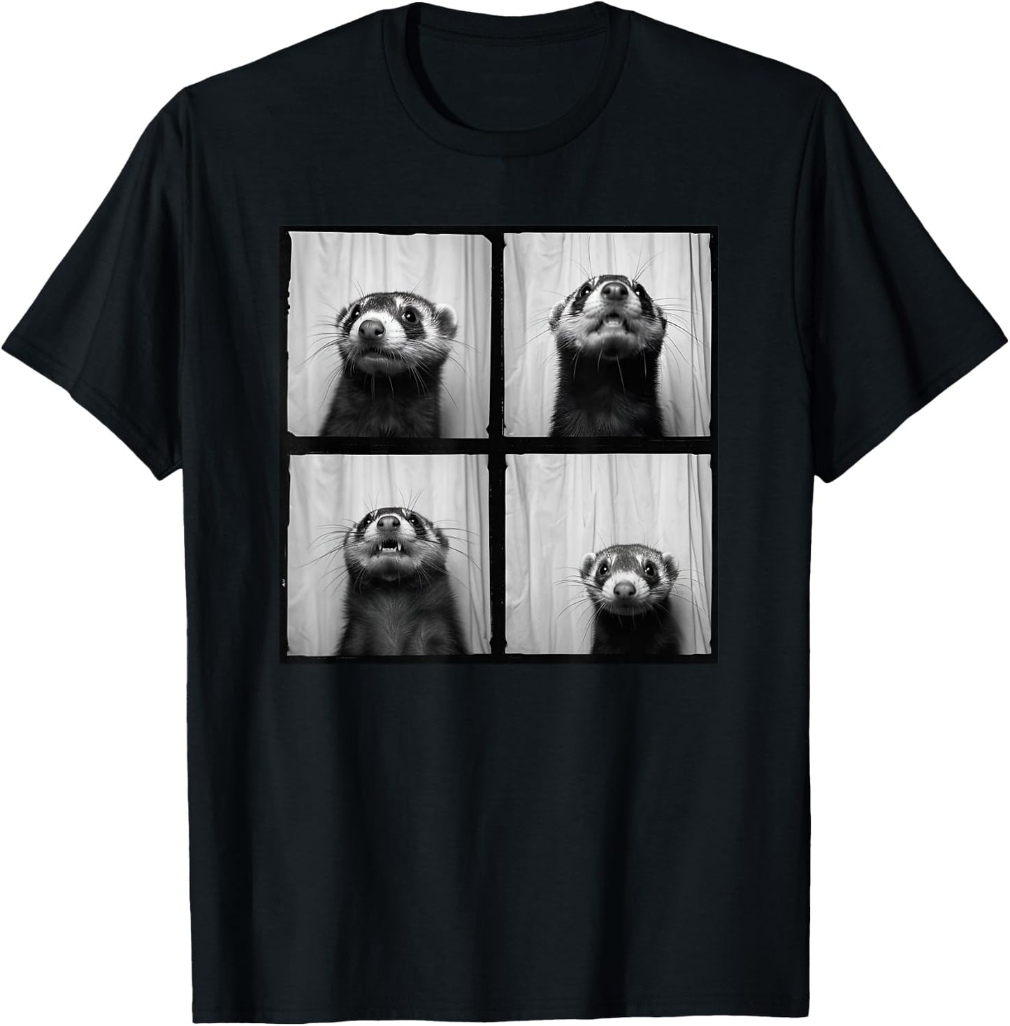 Pet Ferret Face Love Ferrets Funny Ferret T-Shirt - T-Shirt | Black