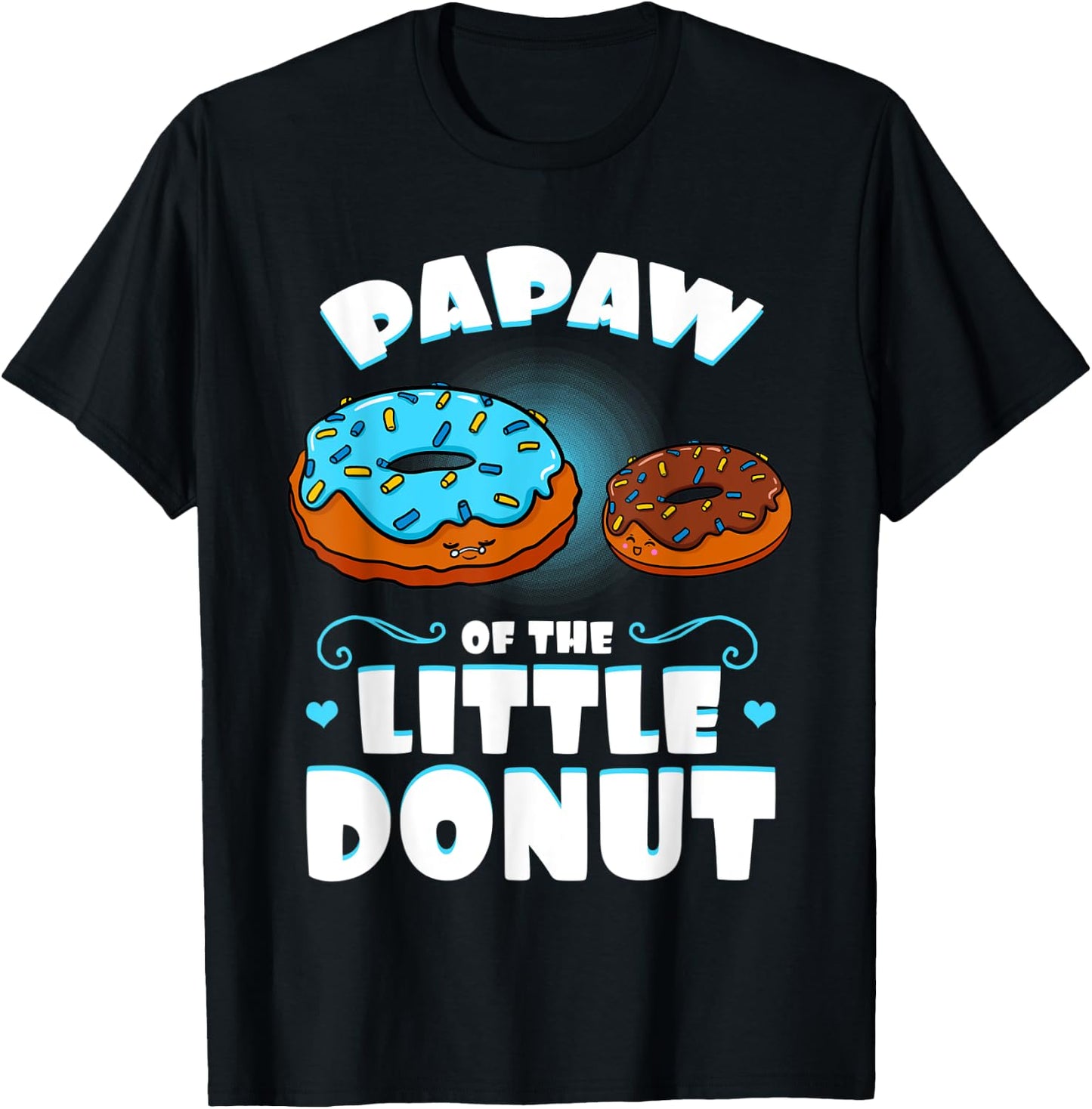 Papaw Of The Little Donut Gender Reveal Announcement T-Shirt - T-Shirt | Black