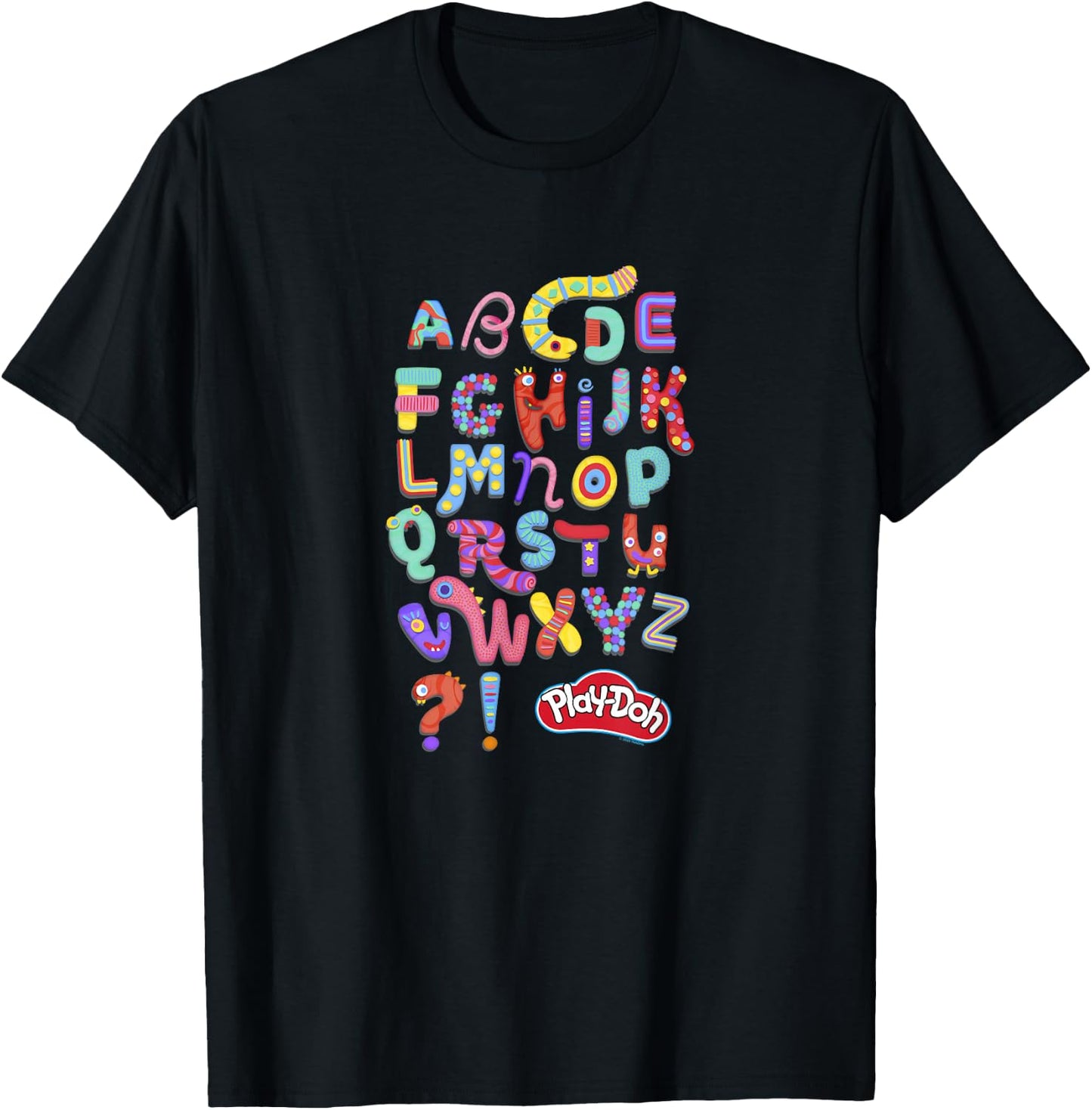 Play -Doh Alphabet Grid T-Shirt - T-Shirt | Black