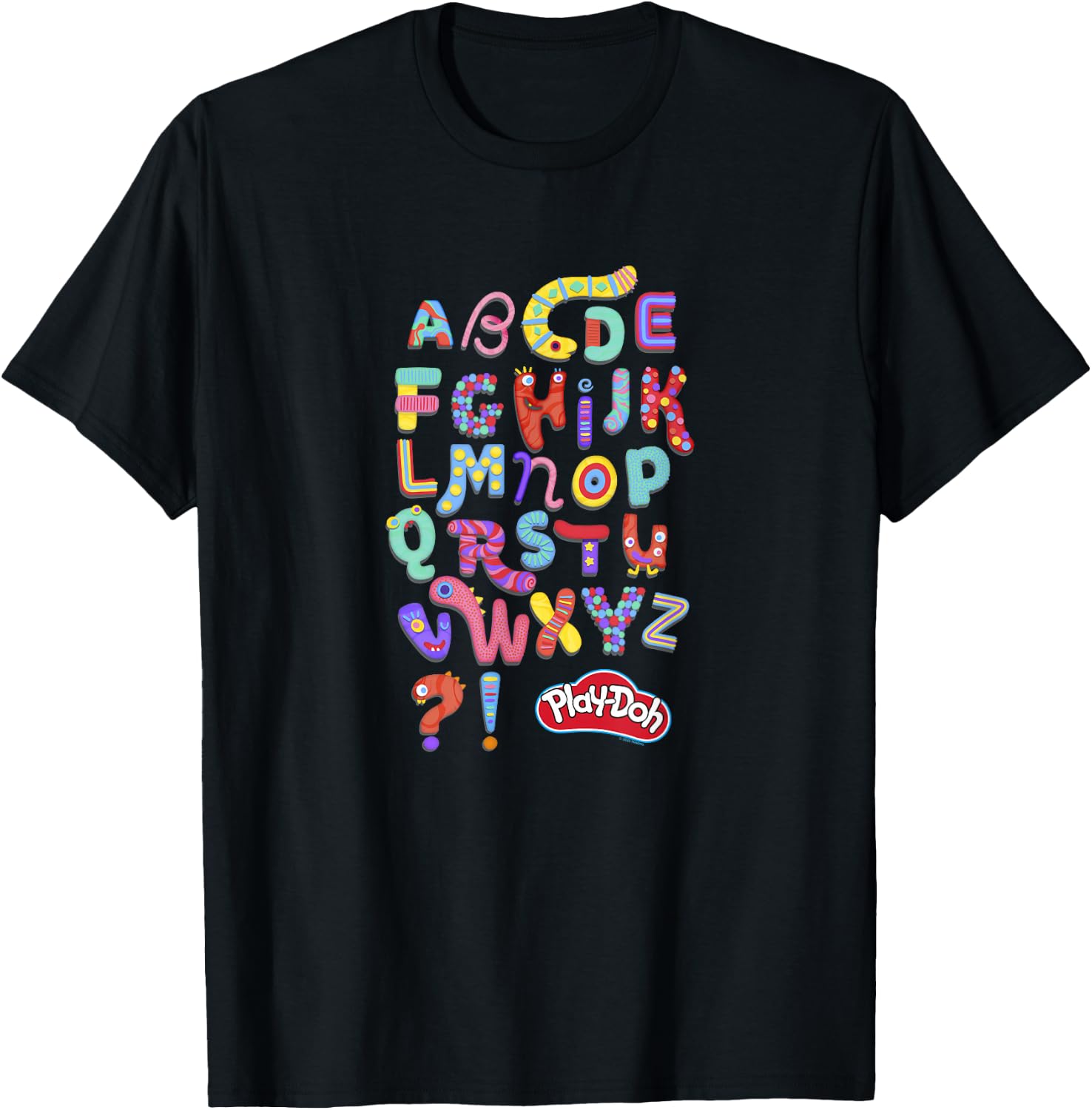 Play -Doh Alphabet Grid T-Shirt - T-Shirt | Black