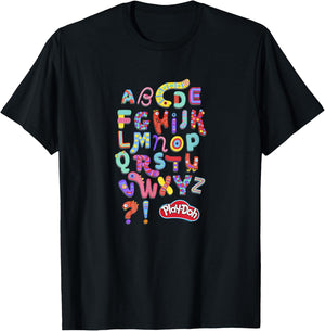 Play -Doh Alphabet Grid T-Shirt - T-Shirt | Black
