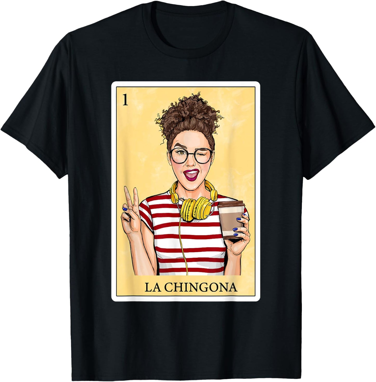 Gifts Spanish-Mexican Bingo Card Hispanas - La Chingona T-Shirt - T-Shirt | Black