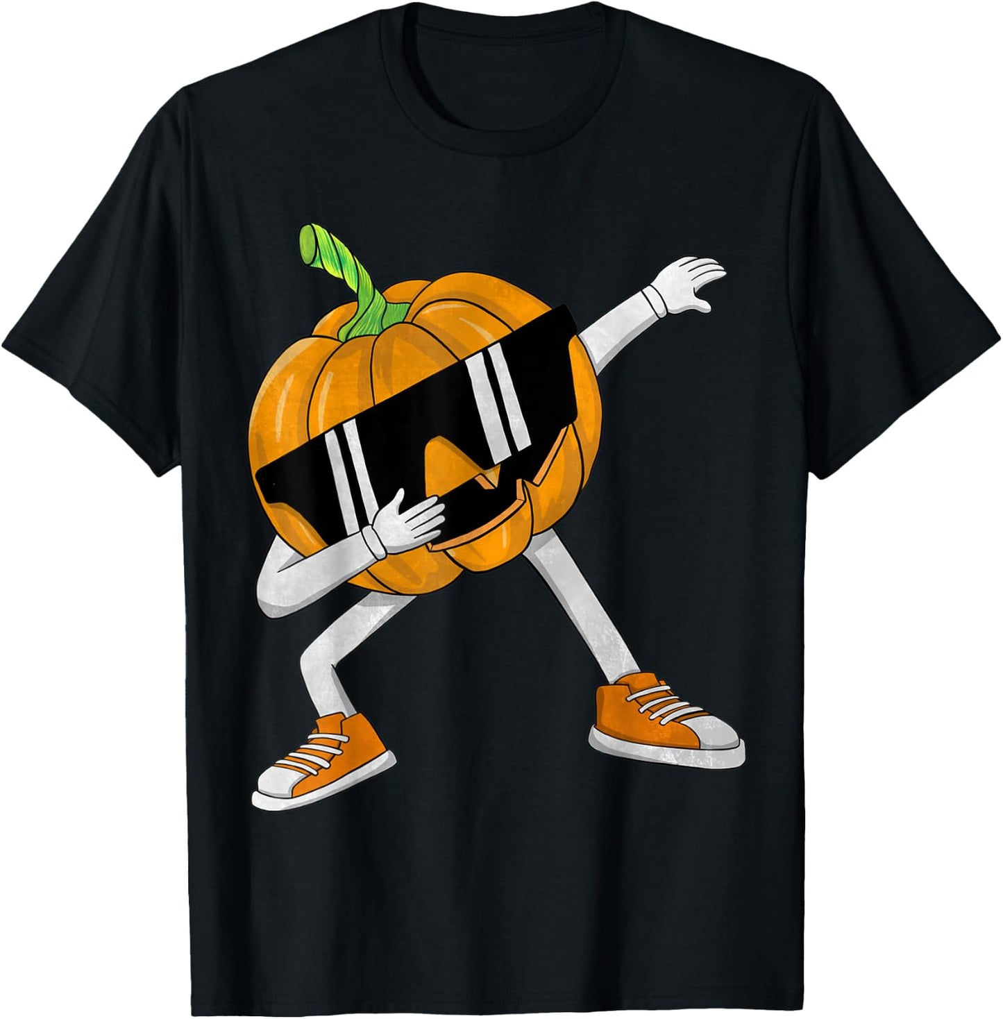Dabbing Jack O Lantern Halloween Funny Boys Girls Kids Dab T-Shirt - T-Shirt | Black