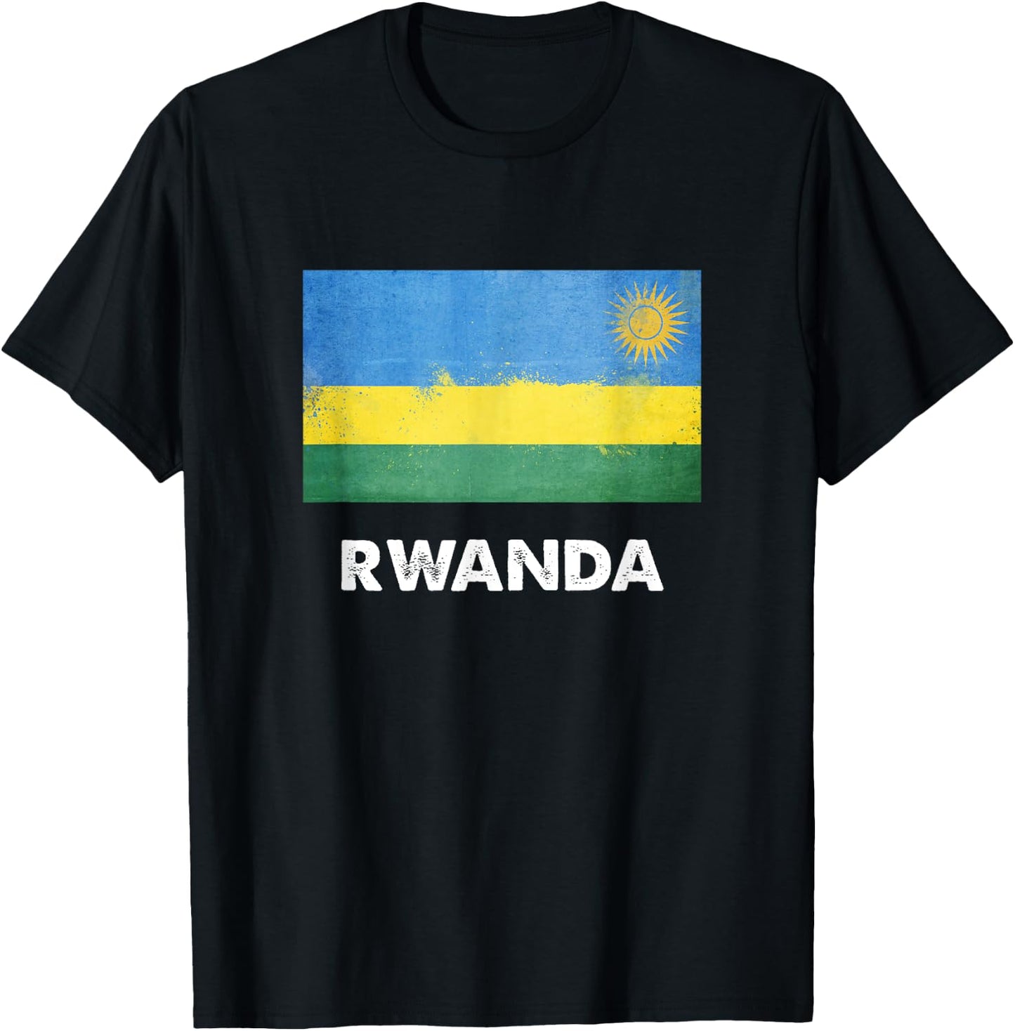 Rwanda flag jersey, Rwanda T-Shirt - T-Shirt | Black