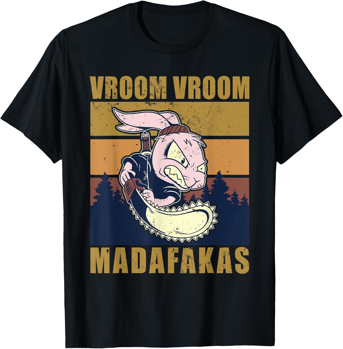 Vroom Vroom Madafakas Rabbit T-Shirt - T-Shirt | Black