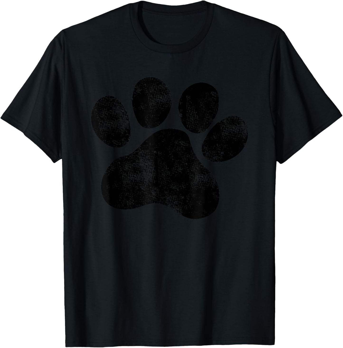Vintage Dog Paw Men Kids Dog Lovers Small T-Shirt - T-Shirt | Black