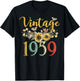 Vintage 1959 Sunflower 66th Birthday Awesome Since 1959 T-Shirt - T-Shirt | Black