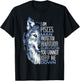 Wolf I Am Pisces Man Warrior Positive Zodiac Star T-Shirt - T-Shirt | Black