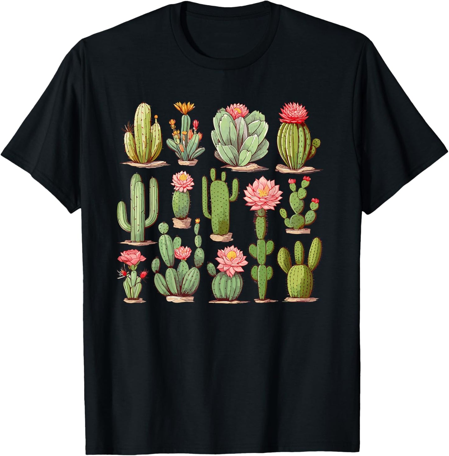 Cactus Lover Gardener Serape Cactus Women T-Shirt - T-Shirt | Black
