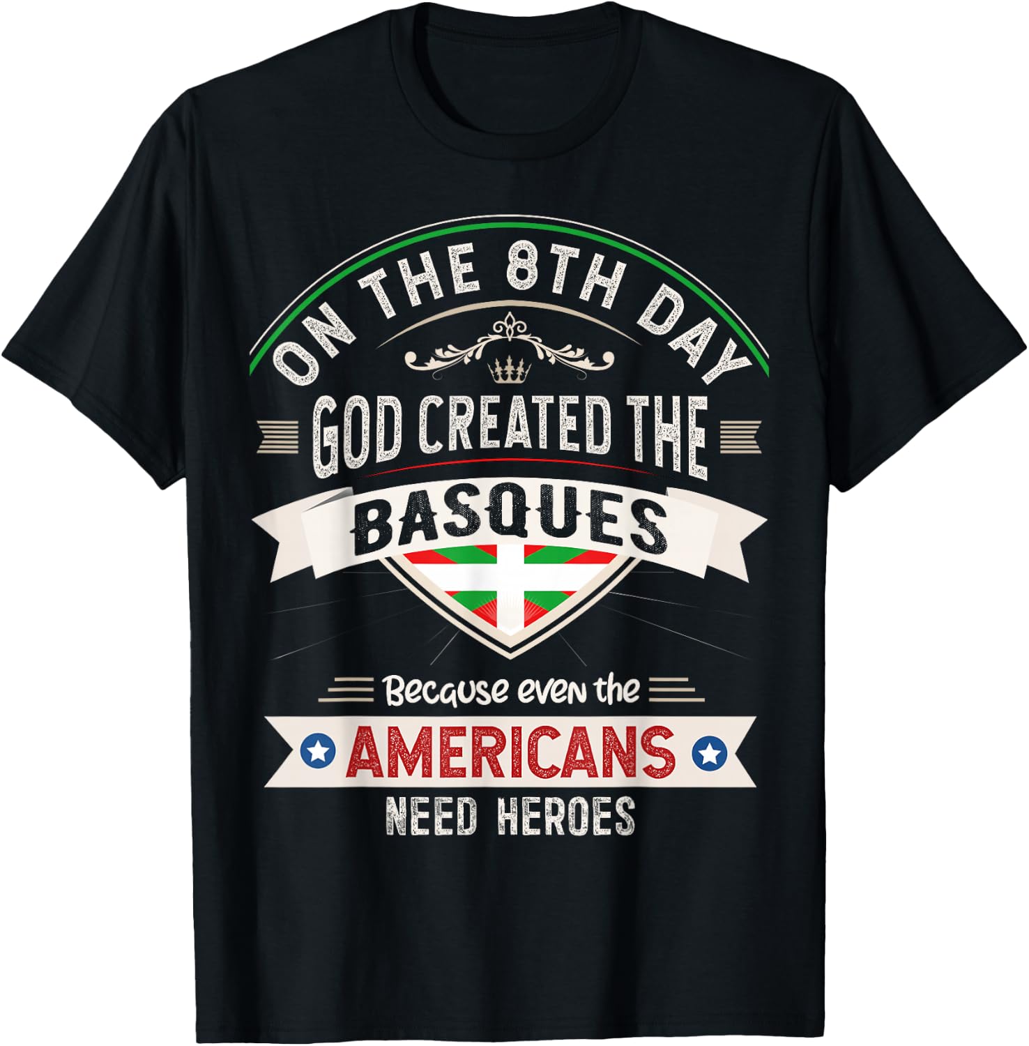 Basque Country Design Basque Men & Women T-Shirt - T-Shirt | Black