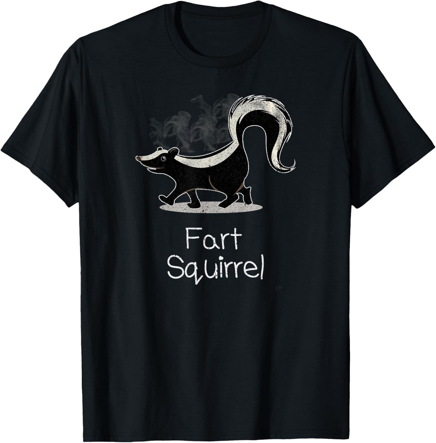 Skunk Design Funny Wrong Animal Name Skunk Fart Squirrel T-Shirt - T-Shirt | Black