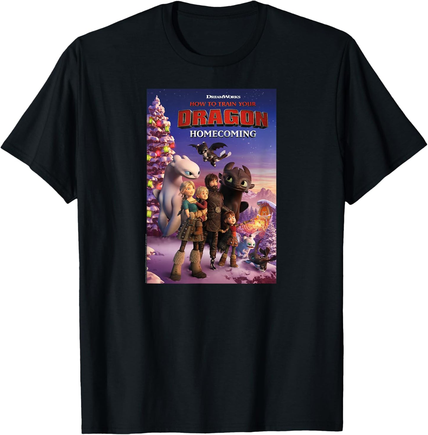 How to Train Your Dragon 3 Homecoming Poster T-Shirt - T-Shirt | Black