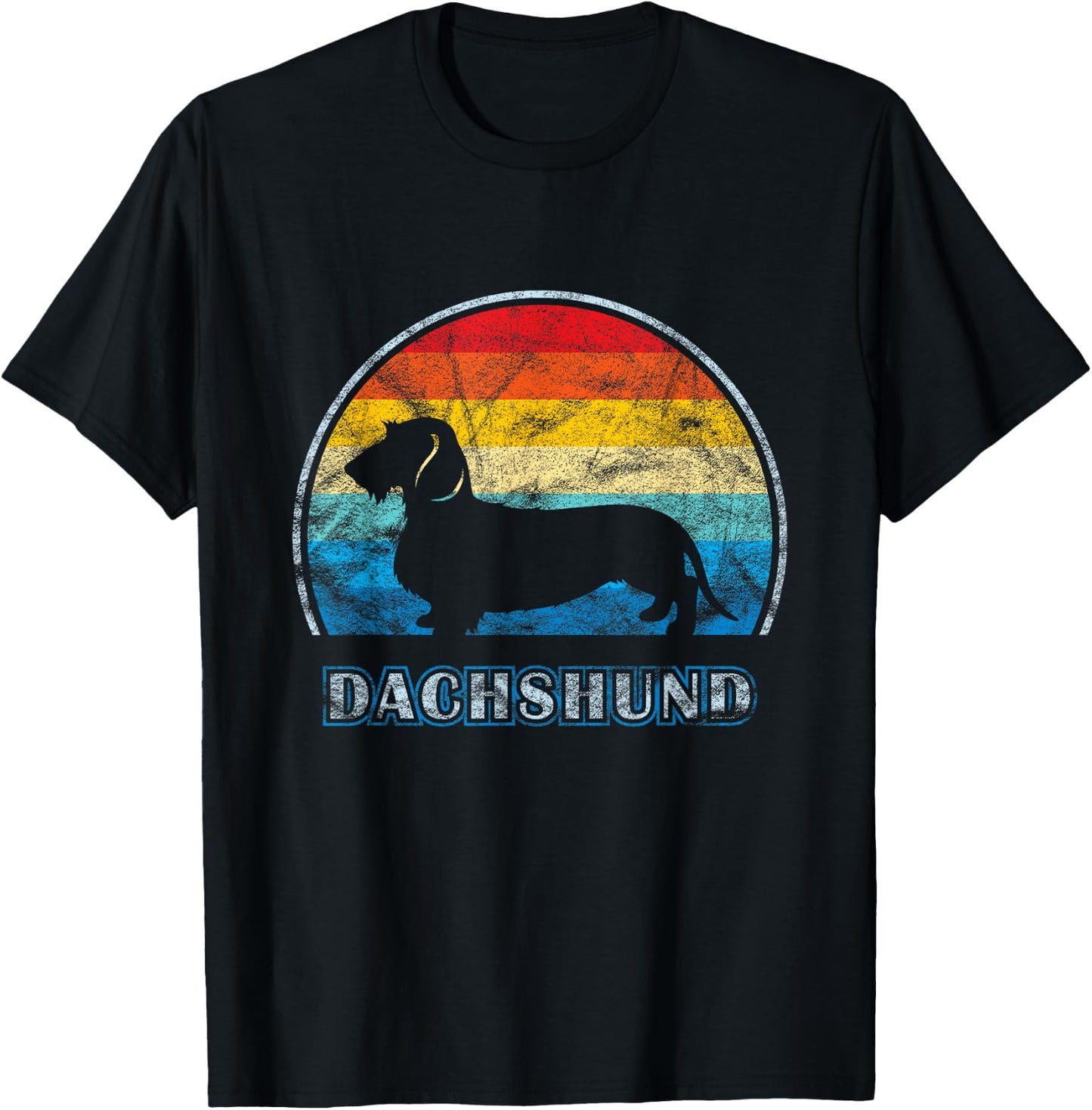 Wirehaired Dachshund Vintage Design Dog T-Shirt - T-Shirt | Black