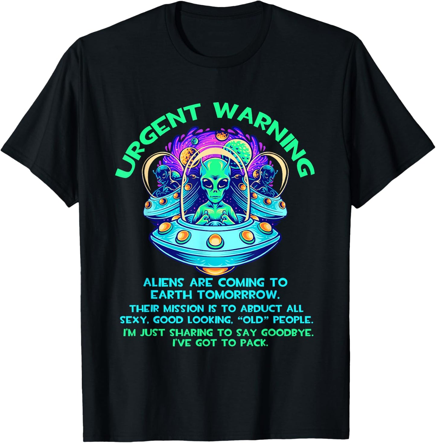 Aliens Guy Ancient Astronaut Theorist T-Shirt - T-Shirt | Black