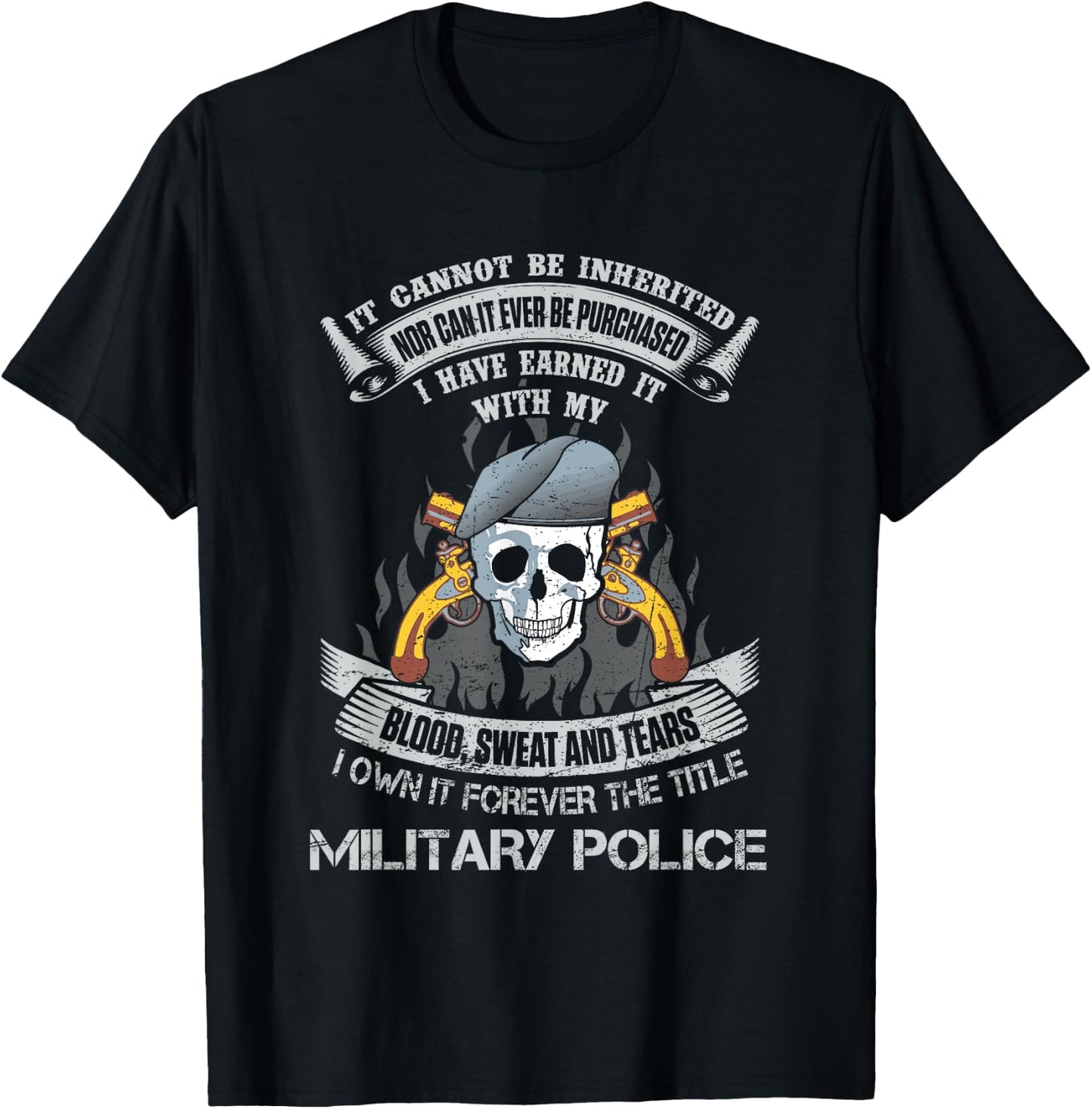 Own Forever The Title Military Police US Army MP Veteran T-Shirt - T-Shirt | Black