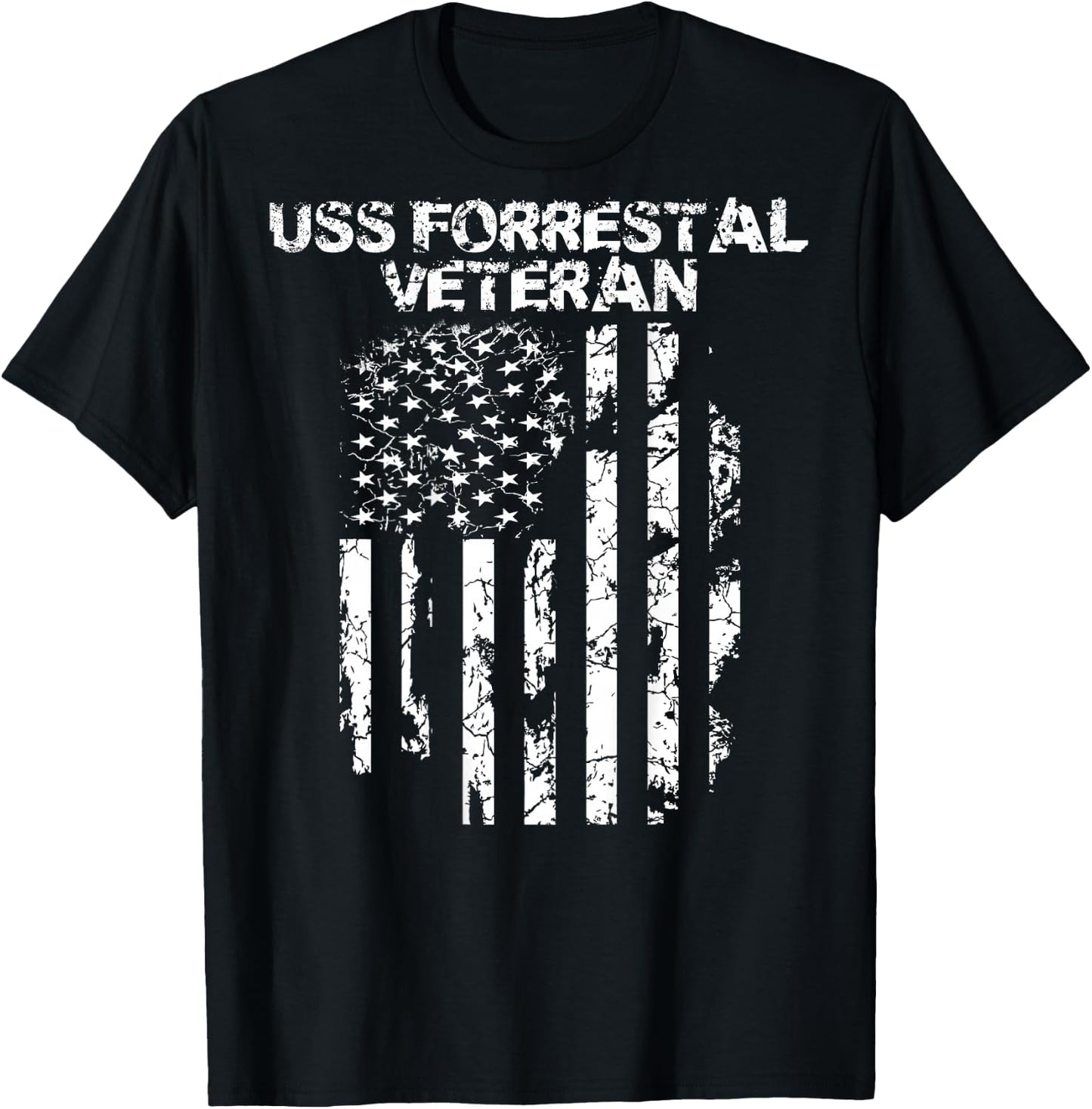 USS Forrestal Veteran T-Shirt - T-Shirt | Black