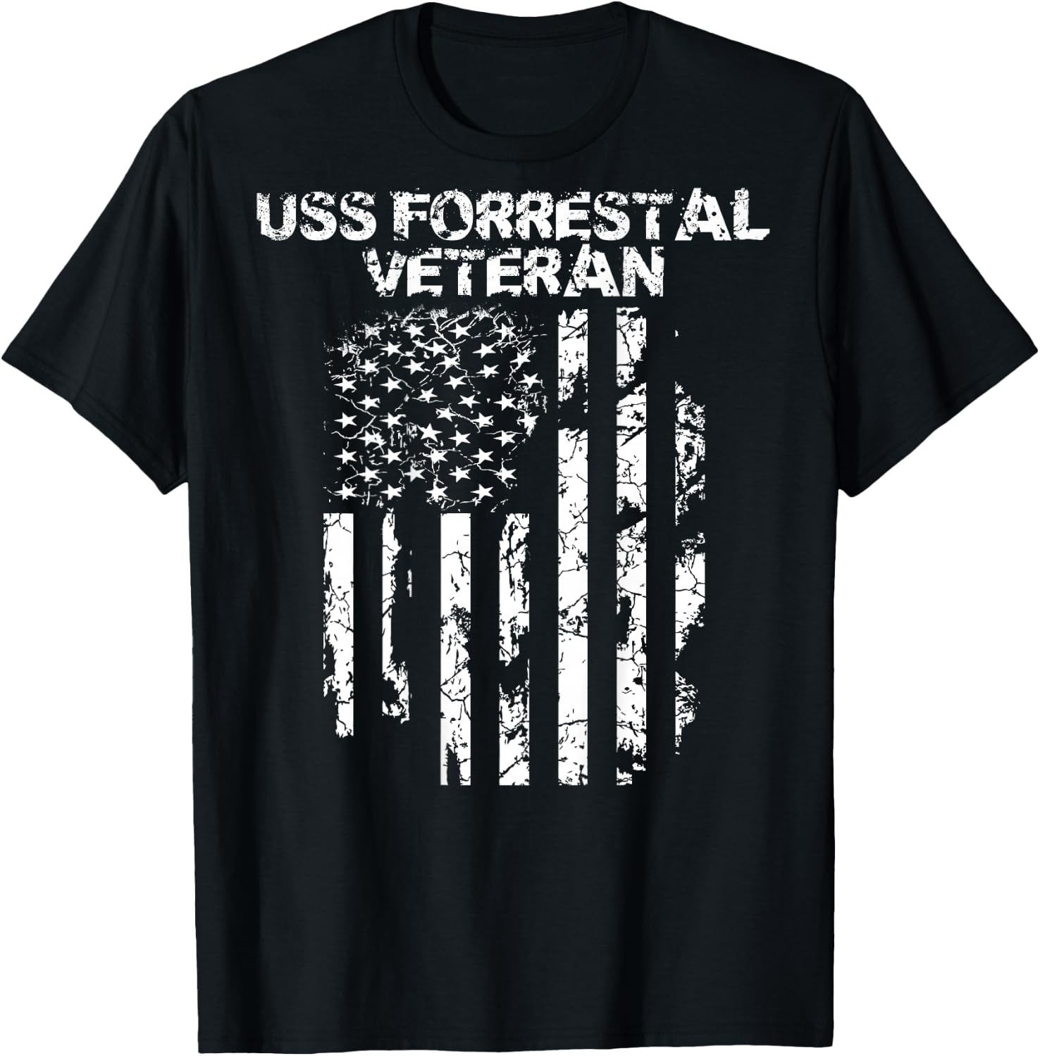 USS Forrestal Veteran T-Shirt - T-Shirt | Black