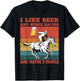 I like beer and horse racing and maybe 3 people Vintage T-Shirt - T-Shirt | Black
