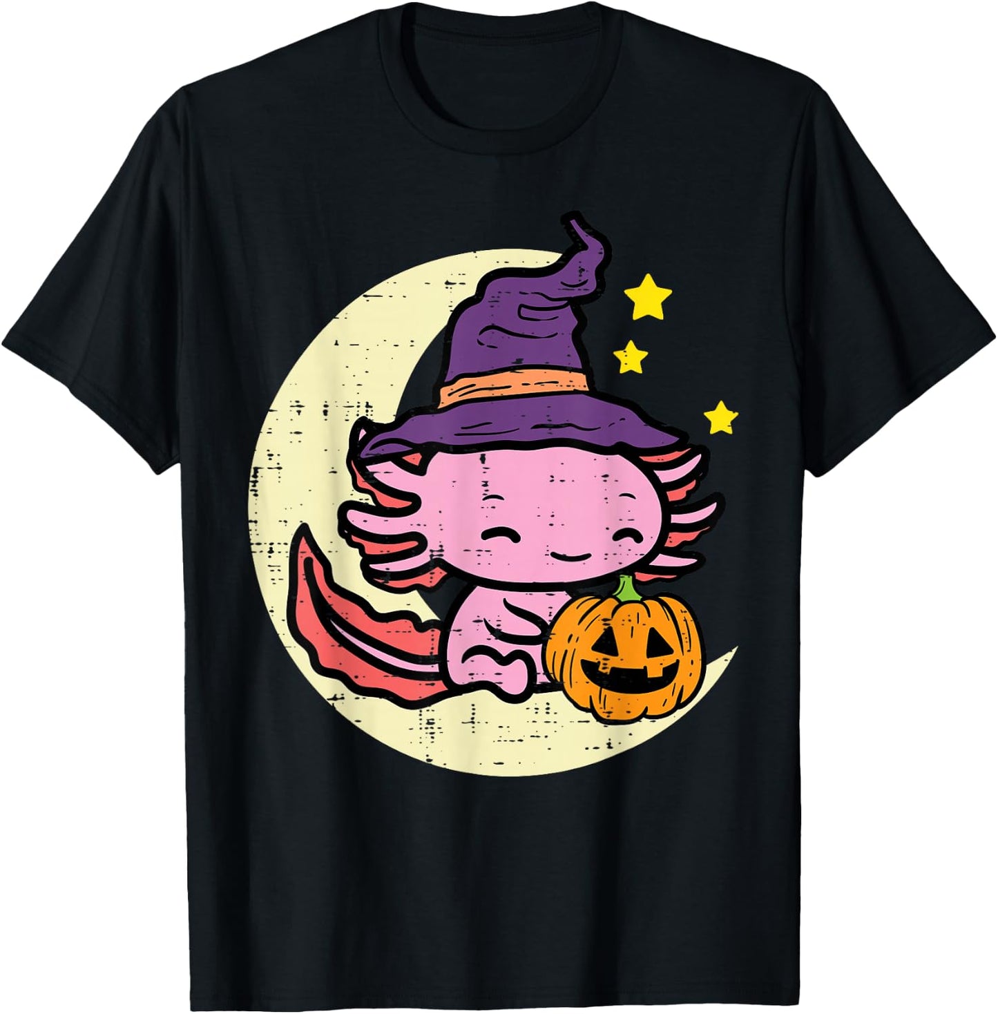 Halloween Axolotl Cute Fall Costume Girls Kids Toddler Women T-Shirt - T-Shirt | Black