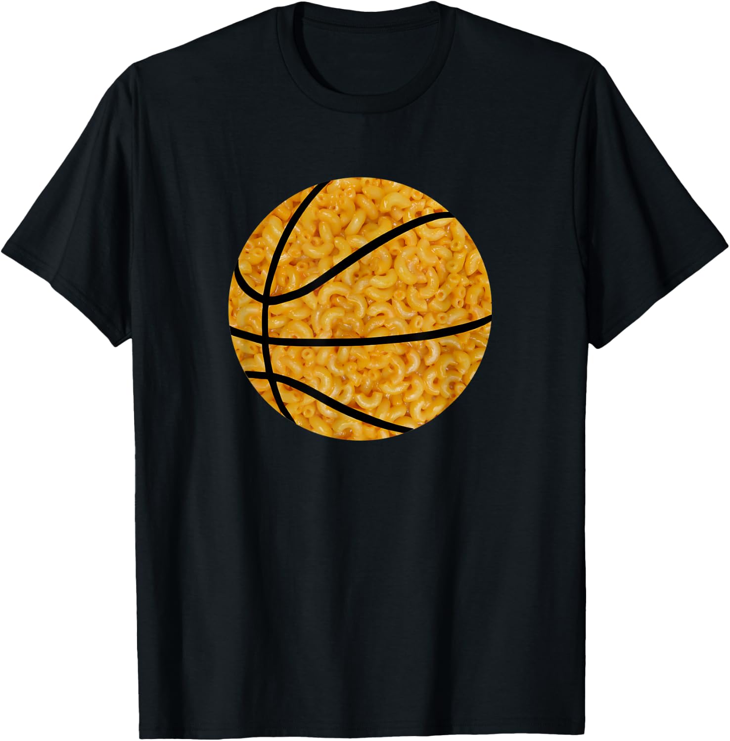 Mac and Cheese Basketball Lover Macaroni and Cheese Player T-Shirt - T-Shirt | Black