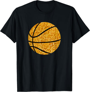 Mac and Cheese Basketball Lover Macaroni and Cheese Player T-Shirt - T-Shirt | Black