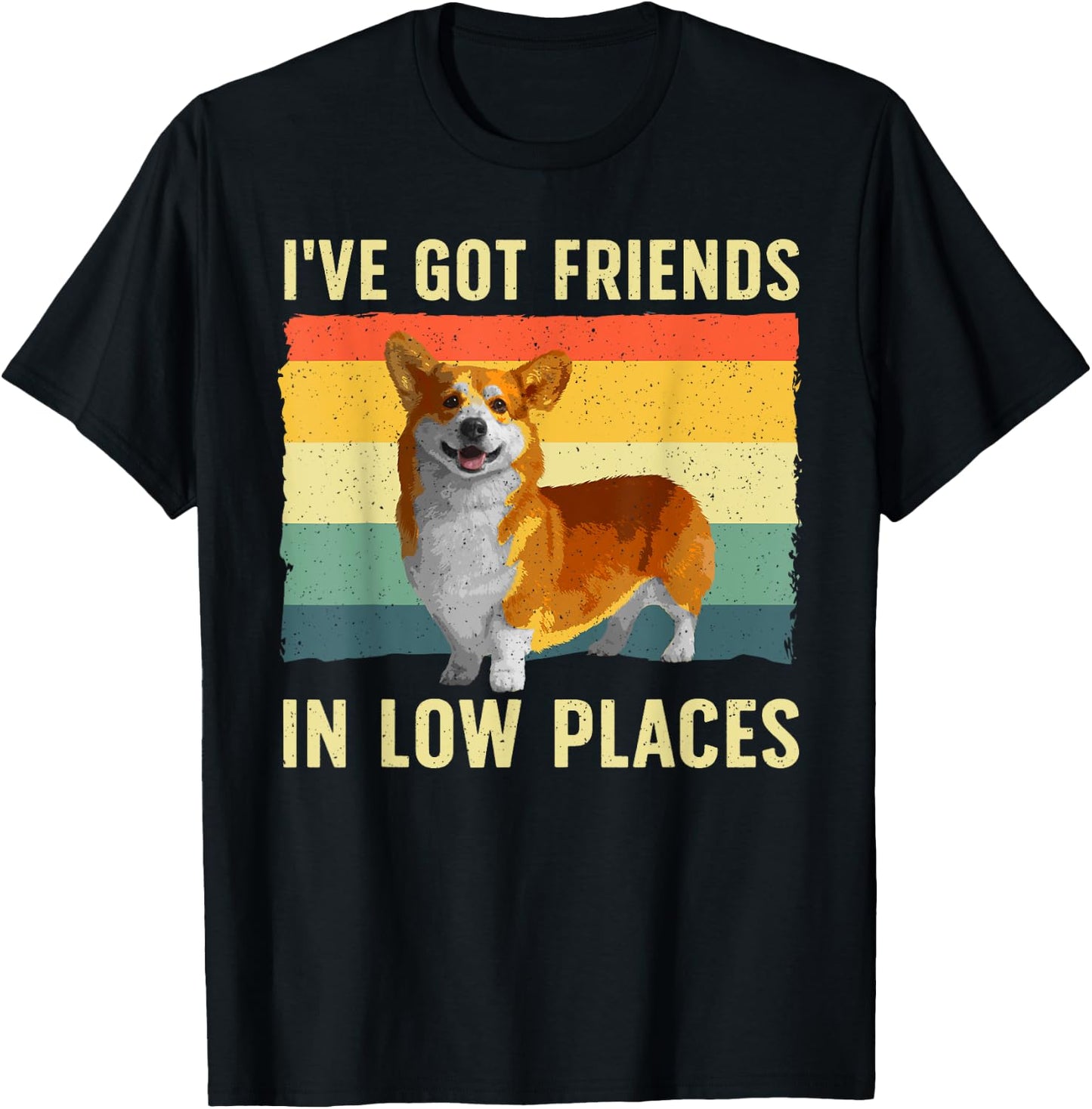 Cute Corgi Art Women Kids Pet Dog Cardigan Corgi T-Shirt - T-Shirt | Black