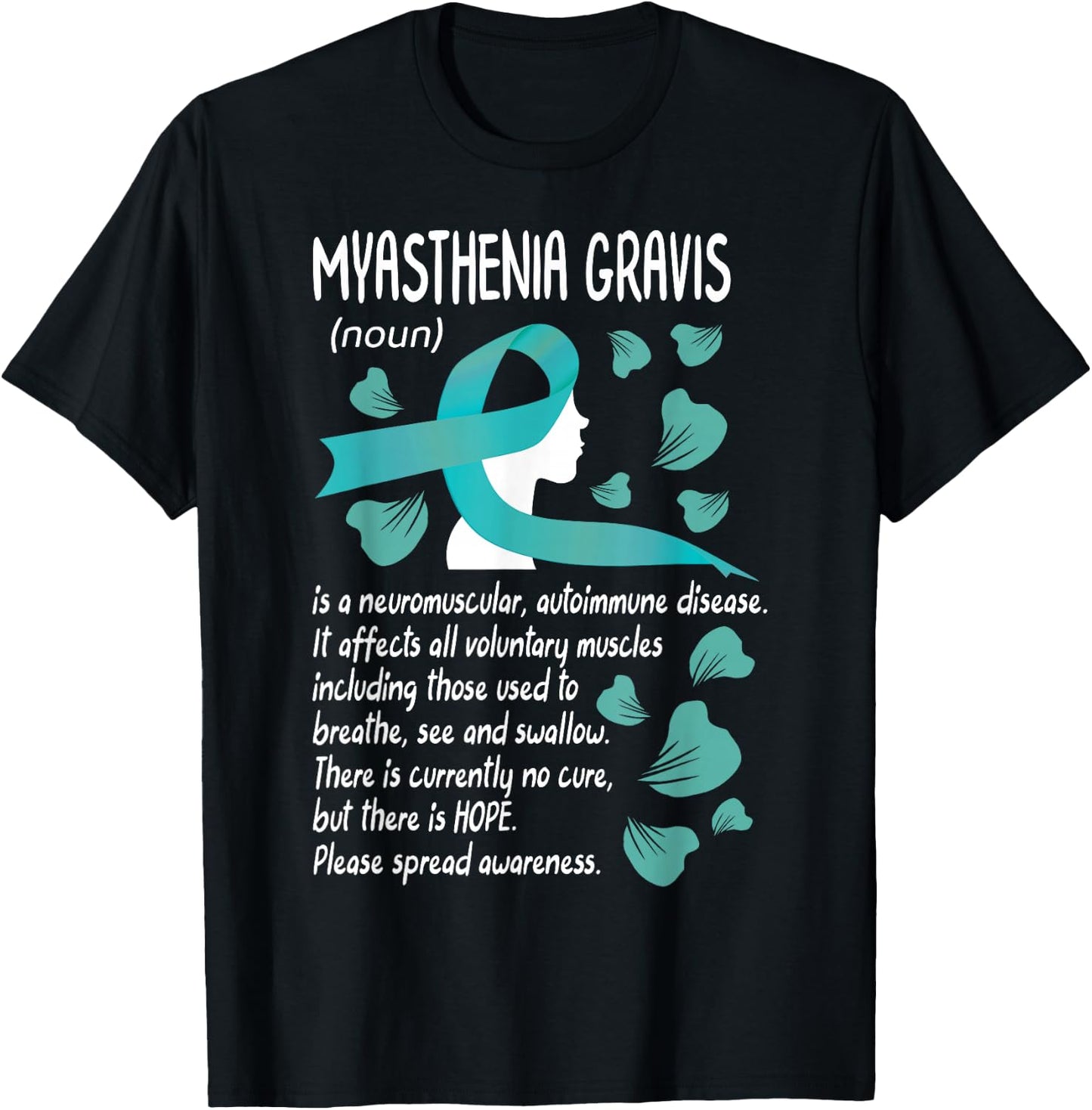 MG Awareness Myasthenia Gravis Neuromuscular Disease Family T-Shirt - T-Shirt | Black