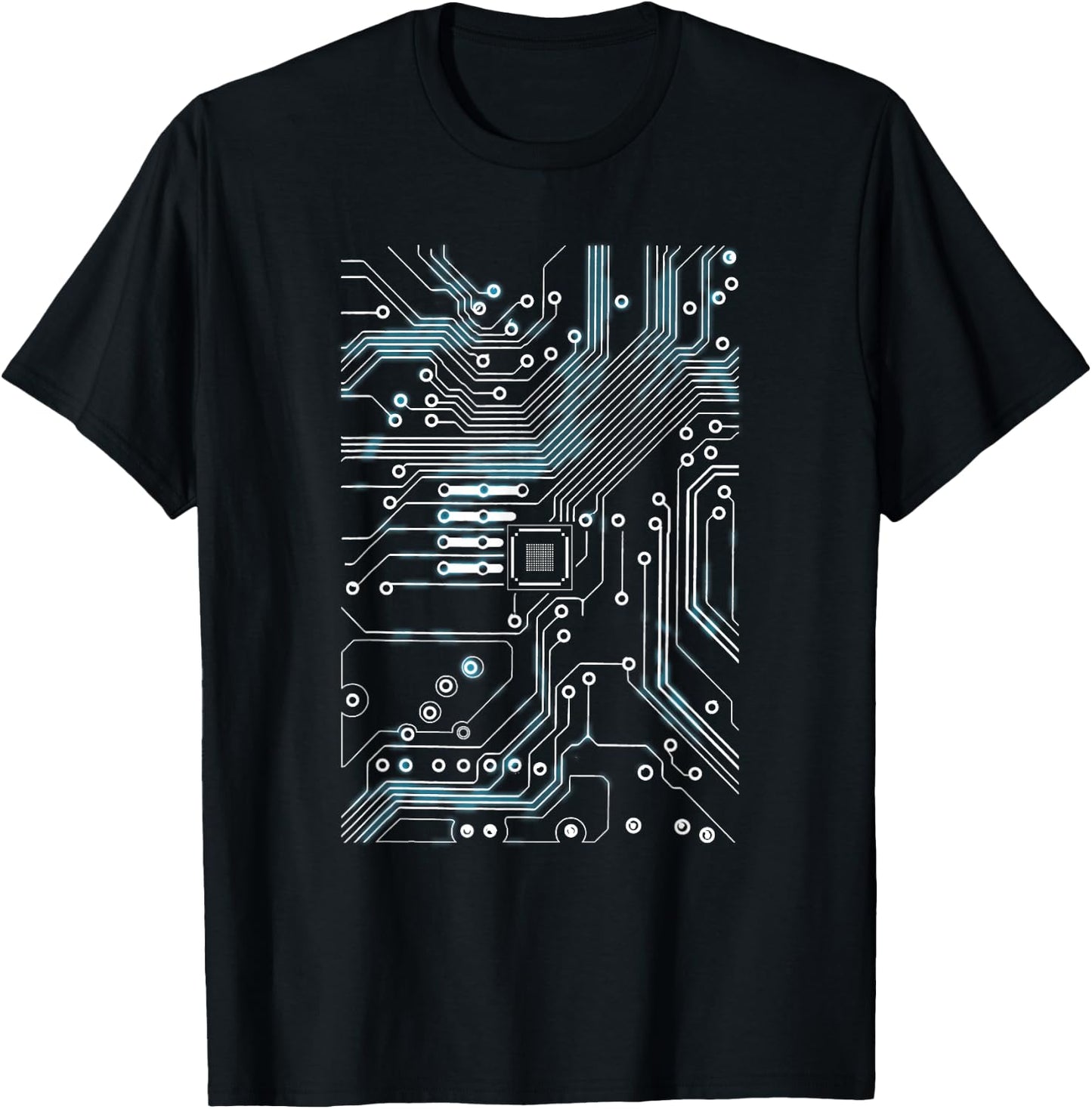 Chip Printed Circuit Cool Computer Techy Nerd Engineer T-Shirt - T-Shirt | Black