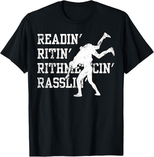 Funny Wrestling Funny Rassling Wrestler Love To Wrestle Gym T-Shirt - T-Shirt | Black