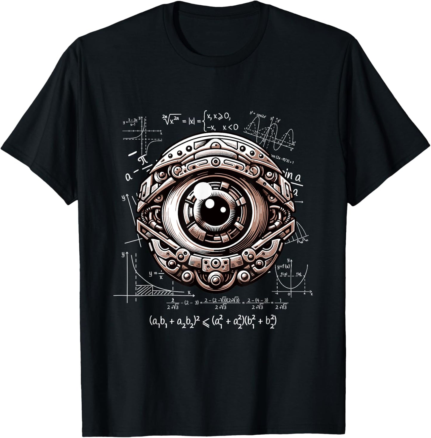 Math Geek Mechanical Eye Tech Enthusiast Engineer T-Shirt - T-Shirt | Black