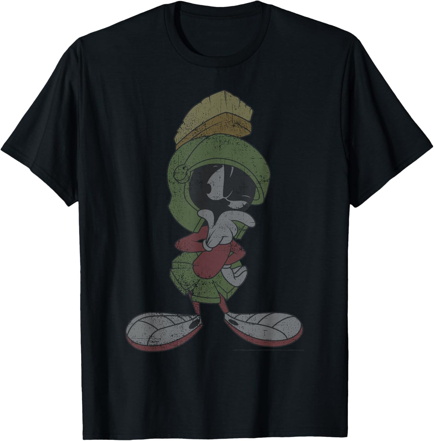 Looney Tunes Marvin The Martian Vintage Portrait T-Shirt - T-Shirt | Black
